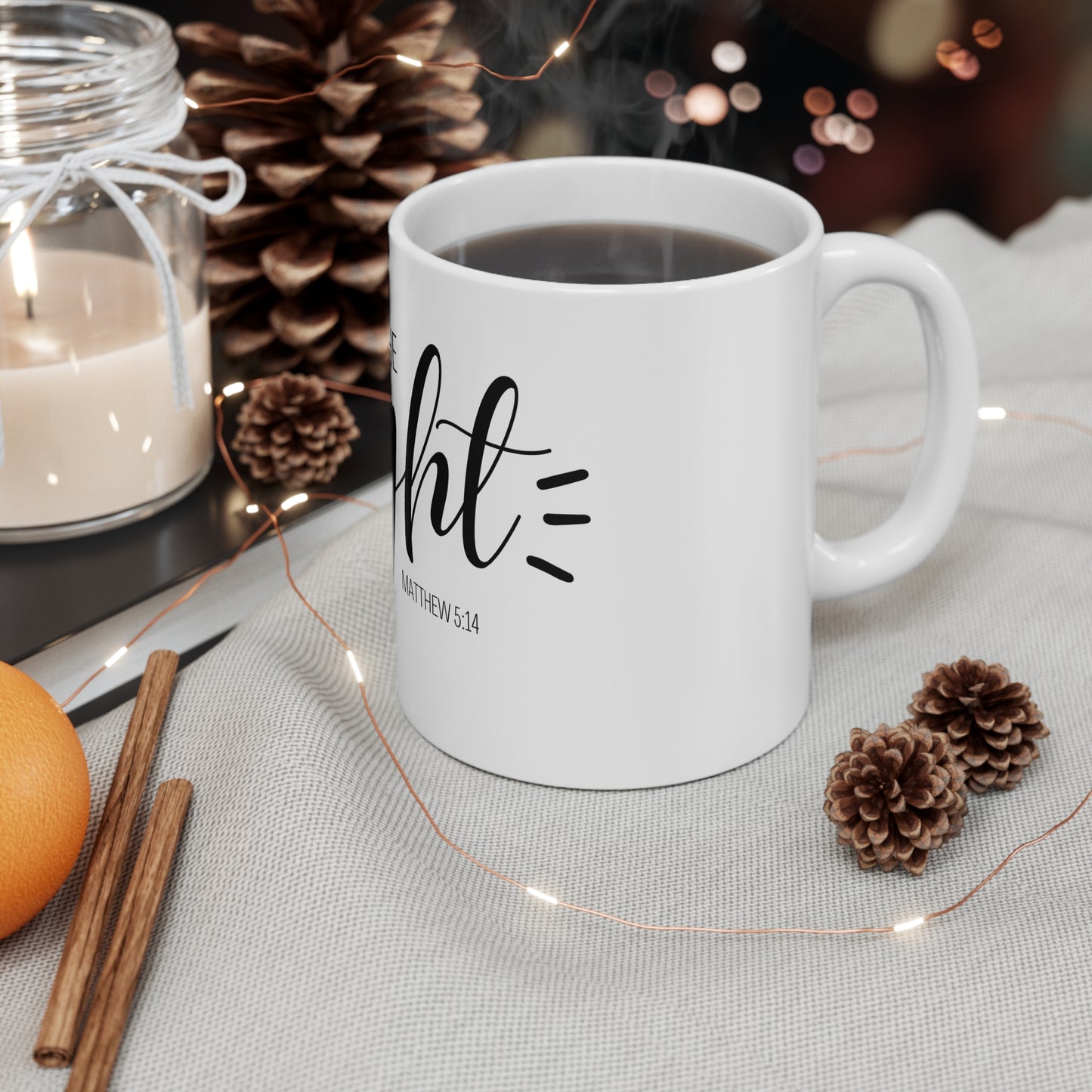 Inspirational Coffee Mug - Be the Light - Matthew 5:14