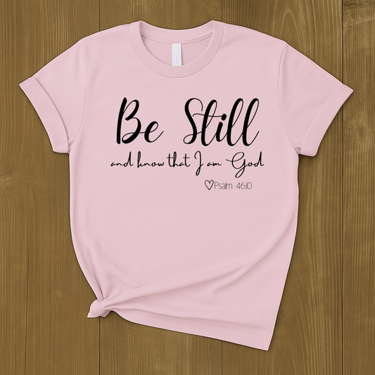 Unisex Heavy Cotton Tee  "Be Still and Know that I Am God"